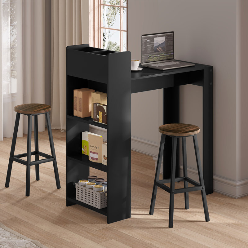 Talayia Counter Stool with Metal Frame, Brown/Black