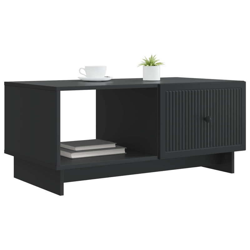 Coffee Table with Storage, 40cm H x 90cm L x 50cm W, Black