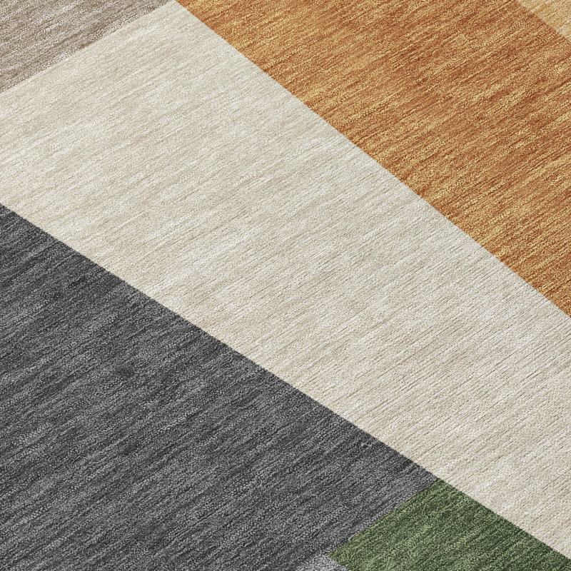 Machine Washable Indoor/Outdoor Chantille ACN2446 Geometric Rug, Gray, 8' x 10'