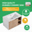 Meuble-lavabo mural simple 30 po avec plateau en céramique et porte flottante Buchan