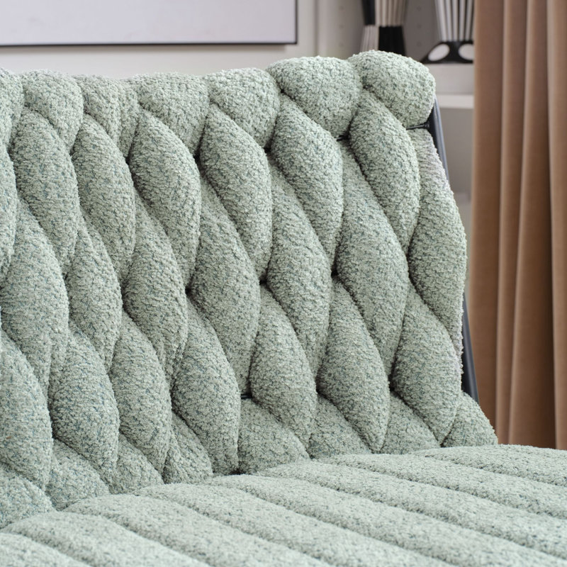 Chaise d'appoint pivotante de 24 po de large Pontmain, Mélange de polyester vert