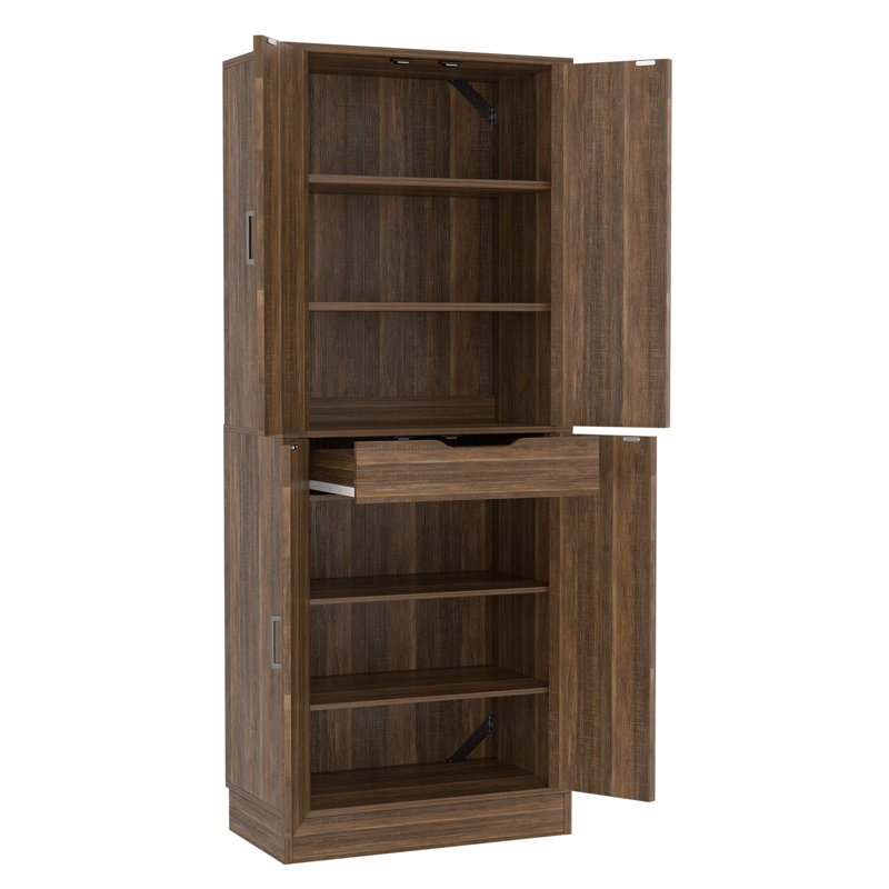 23.6'' W X 71'' H X 15.8'' D Bathroom Cabinet With 1 Center Drawer, Wood Storage Bathroom Cabinet With 4 Doors