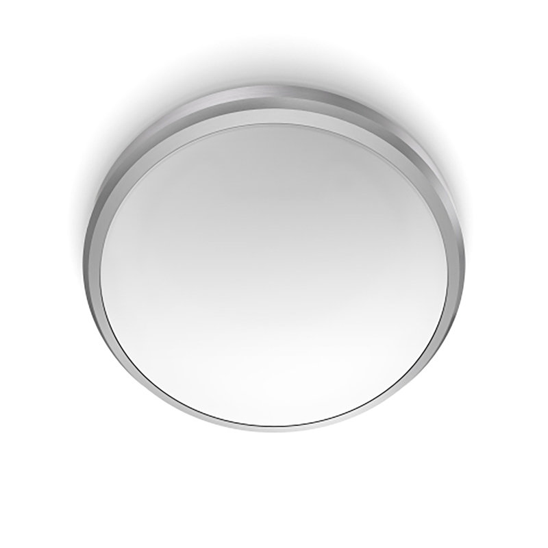 Philips LED Balance Bathroom Ceiling Light 27K 17W Warm White IP44 (Single Pack), Nickel
