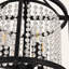 Plafonnier semi-encastré 4 lumières cristal noir