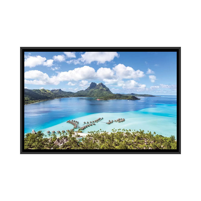« bora bora island, french polynésie i » par matteo colombo, reproduction d’impression sur toile tendue, Pas de tapis