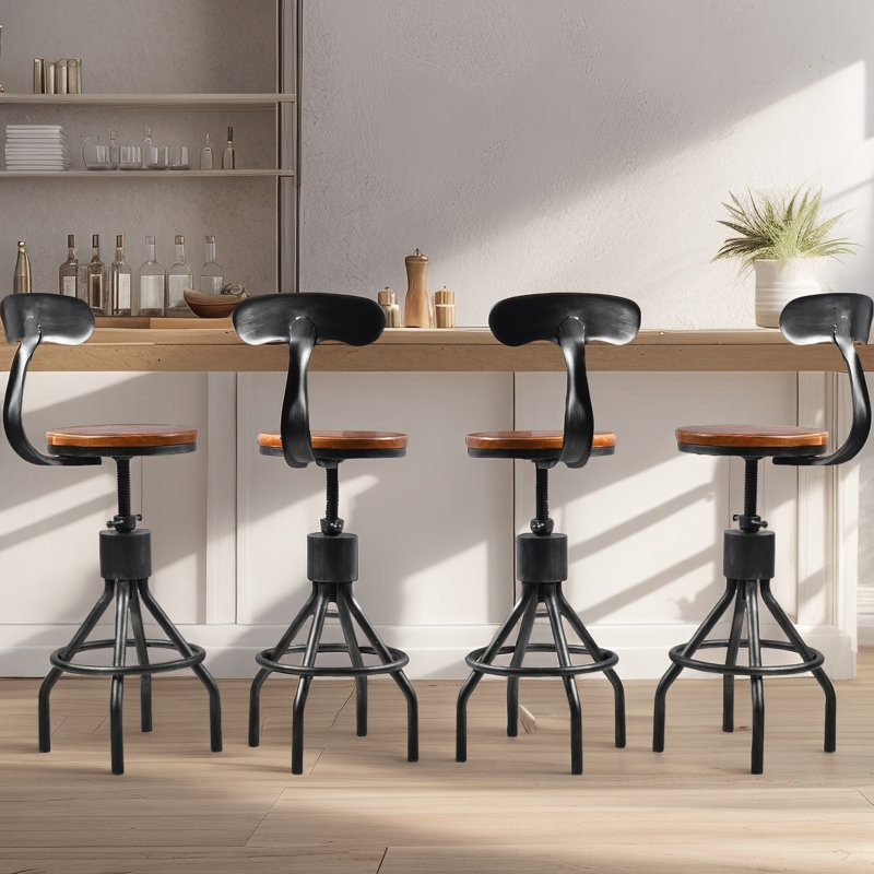 Tabouret de bar Rustic, 4, Argent