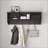 Entryway Coat Rack Wall Mounted with Storage Shelf, 38.6” W, Espresso Finish, 4 Dual Hooks | MDF | Traditional
