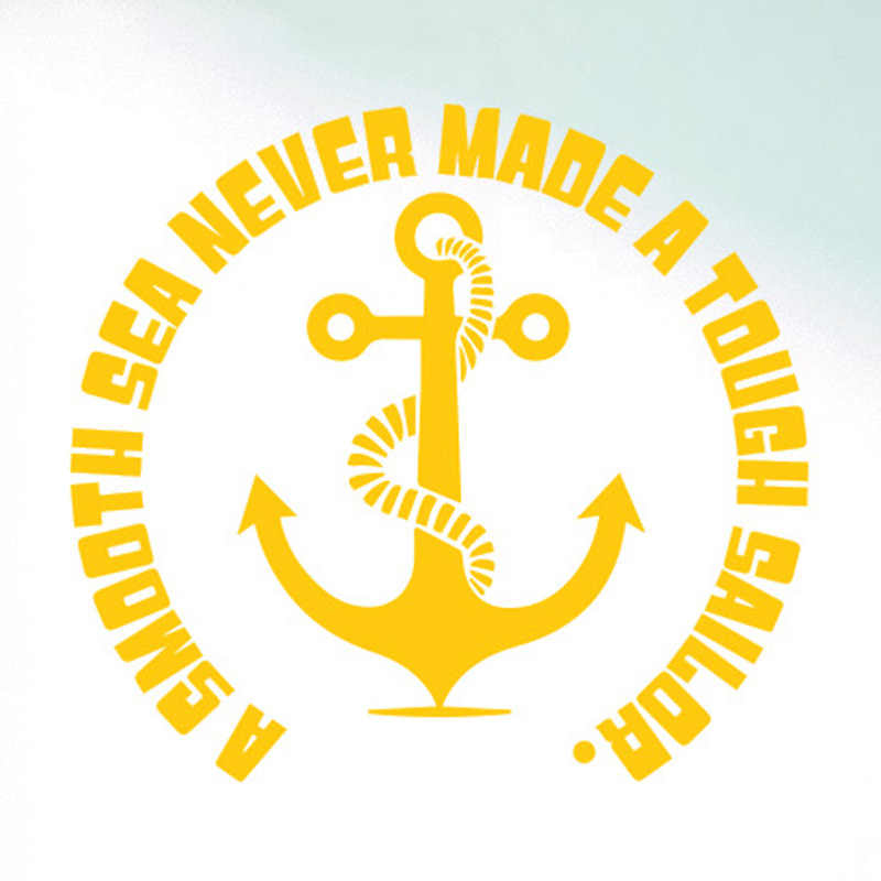 Nautical & Beach Wall Decal, Dark Yellow