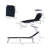 Outdoor Lounge Chair, Adjustable Folding Chaise Lounge, Tanning Chair With Sun Shade For Beach, Camping, Hiking, Backyard-2046434540