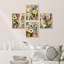 «Vibrant Impressionist Flower», impression florale colorée sur papier, 4 pièces-97770705-97770704