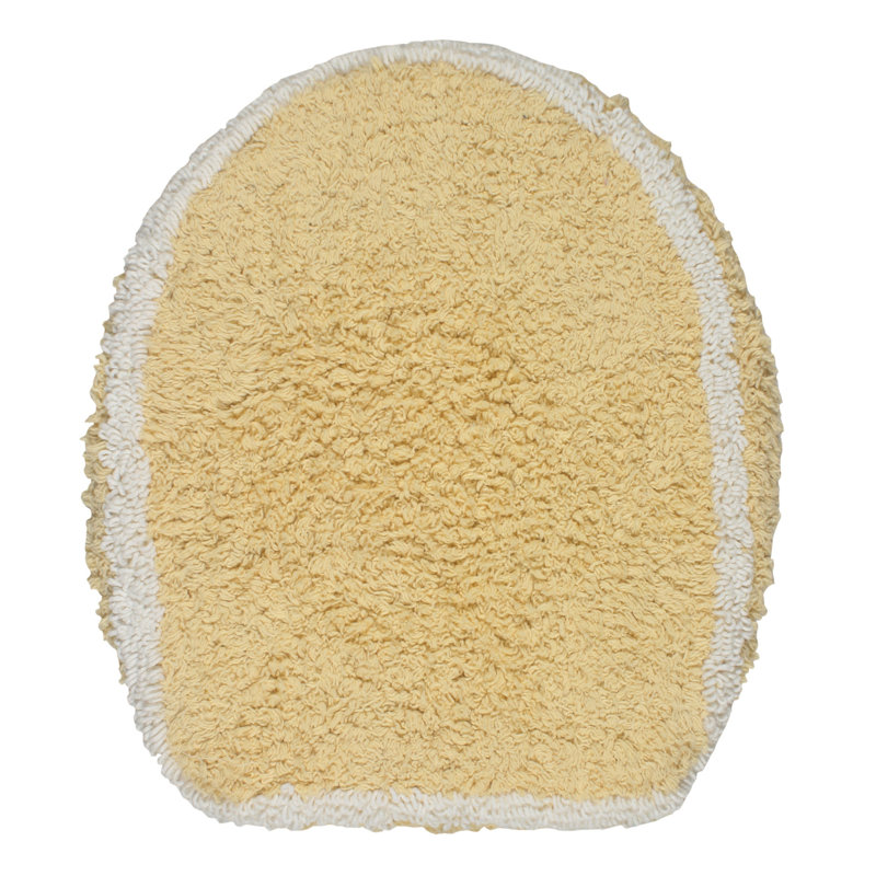 Tapis pour salle de bain Dobrinka, 18 po x 18 po (couvercle), Beurre