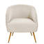 Fauteuil demi-tonneau en velours côtelé moderne avec pieds en métal doré pour le confort du salon-1176985063