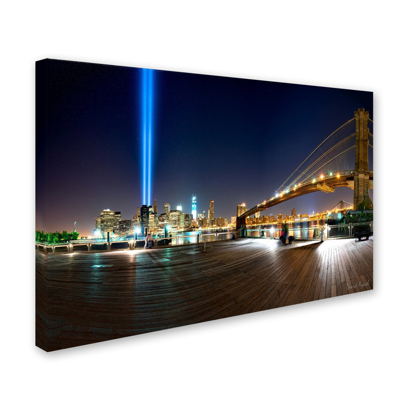 Never Forget New York City Skyline Framed Canvas Art
