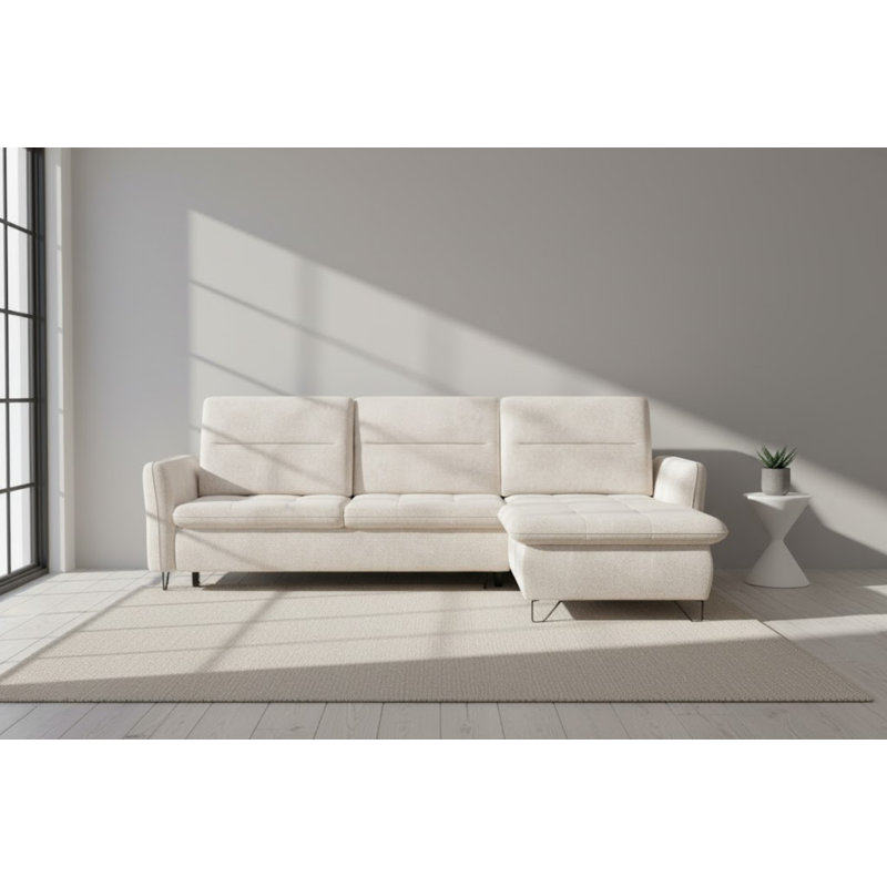 Fiesta Corner Sofa 3 seater with sleeping function, Right Hand Facing, Beige