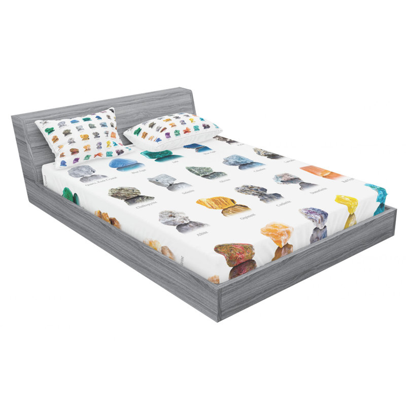 Gemstone Microfiber Sheet Set, Queen Sheet Set + Fitted Sheet + 2 Pillowcases