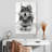 Brampt Wolf Sitting Black And White-108556538