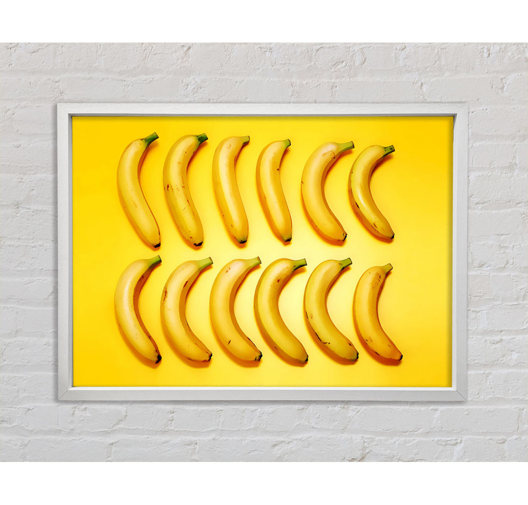 Banana Line-up - Einzelne Bilderrahmen Kunstdrucke auf Leinwand