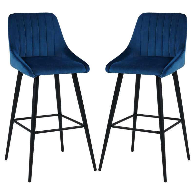 Tabouret de bar 30 po Scheel (ensemble de 2), Bleu