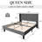 Hilbert Upholstered Low Profile Platform Bed Frame with Headboard-542298192-542352562