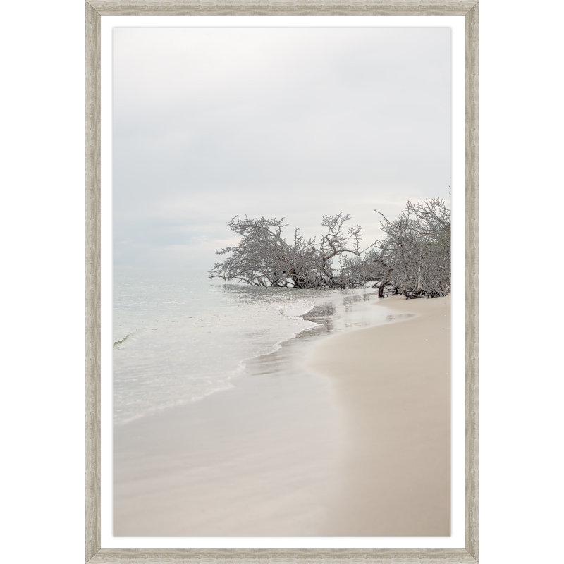 Deserted, White, 43" H x 30" W, Glass Frame