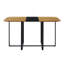 Modern Dual-Texture Table – MDF With Marble & Wood-Pattern Lacquer-Free Paper, Sturdy Black Metal Frame, 4-6 Seater Multi-Use Table For Kitchen/Dining Nook/Home Office