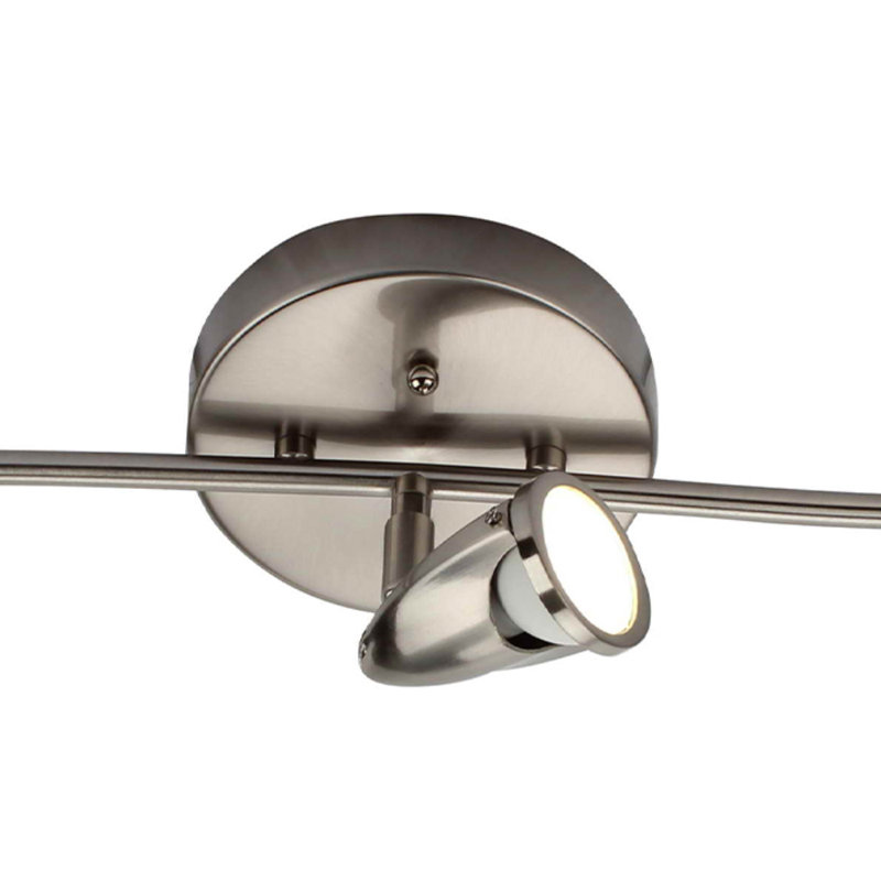 Brushed Nickel 3-Light LED Flush Mount Ceiling Fixture