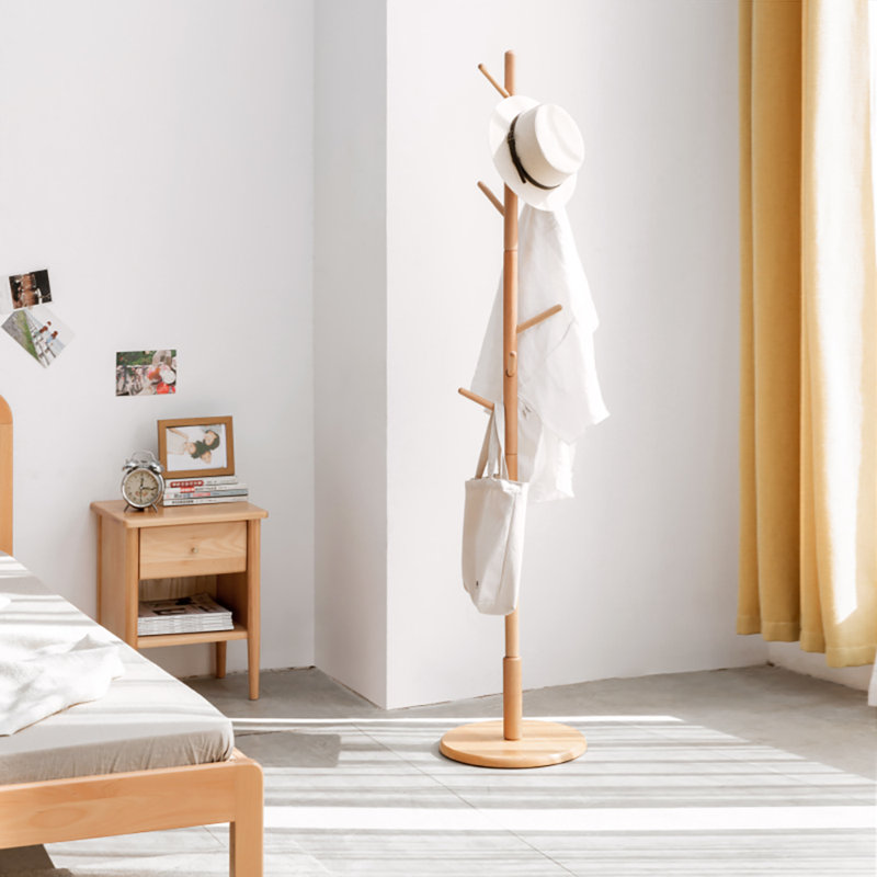 Portemanteau en bois massif pour chambre à coucher, garde-robe, entrée, Chêne