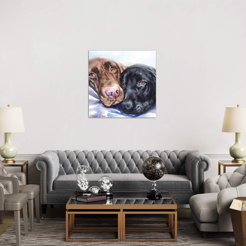 Friends by George Dyachenko - Painting on Canvas, No Frame, 66.04 cm H x 66.04 cm W x 3.175 cm D