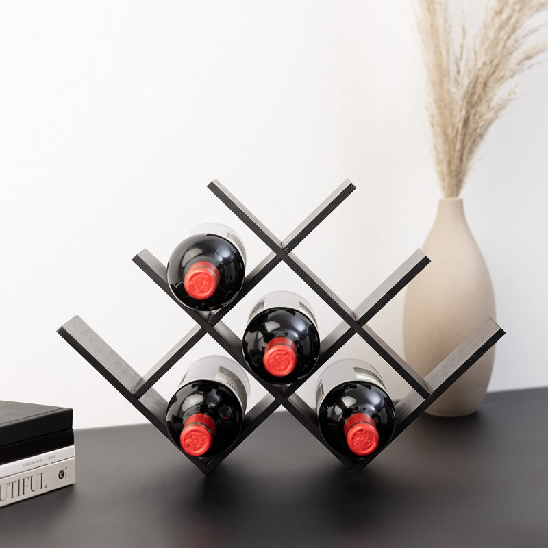Tabletop Wine Bottle Rack, Black
