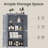 Arhavi 43.5" H 4-Door Floor Storage Cabinet with Adjustable Shelves-43884581