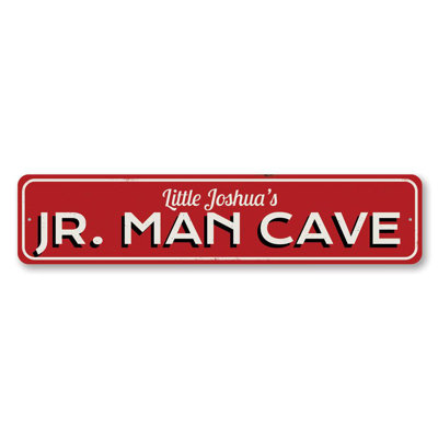Jr Man Cave Aluminum Sign