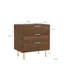 Table de chevet avec station de charge, table de chevet intelligente avec veilleuse, table de chevet moderne avec armoire de rangement pour chambre à coucher, bois
