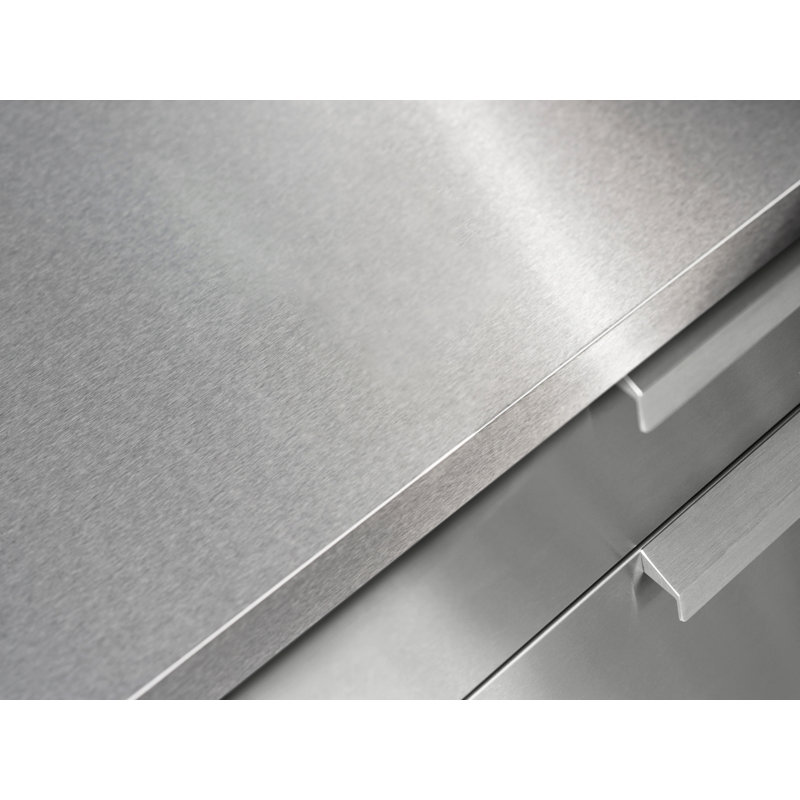 Outdoor Kitchen Stainless Steel Countertop, 1.25" H x 32" W x 24" D