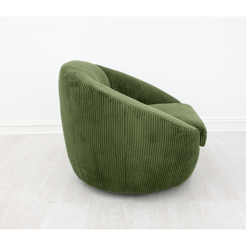 Olivia Swivel Barrel Chair, Dusty Olive