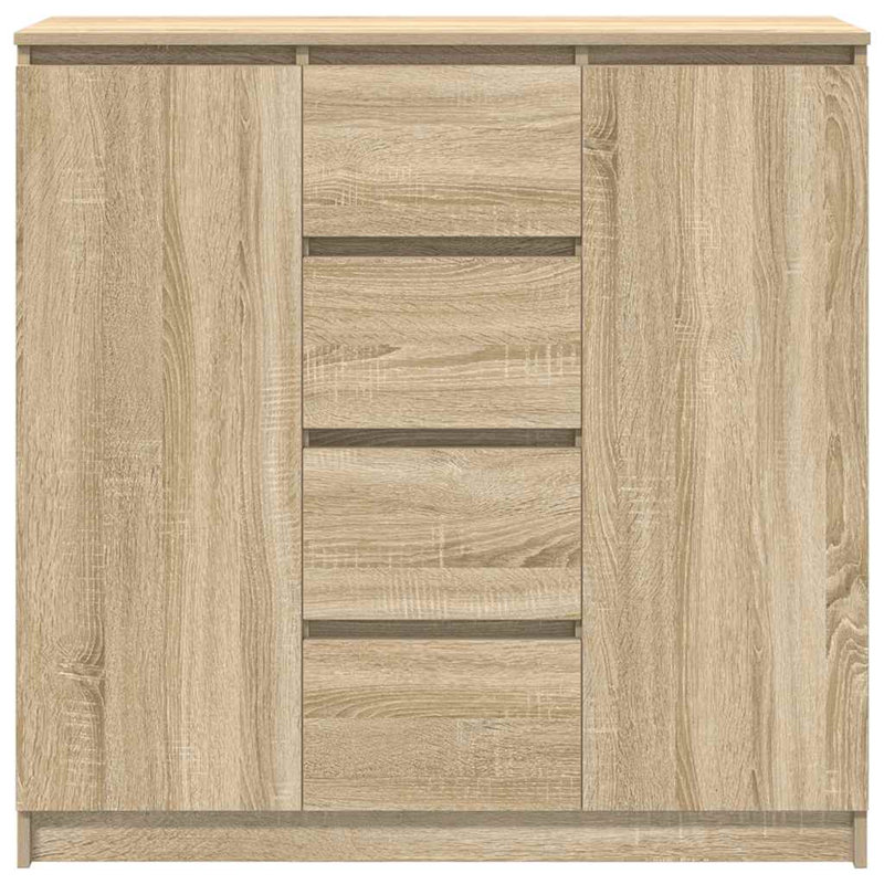 Sideboard With Drawers 100.5X35x98.5 Cm Engineered Wood, Sonoma Oak