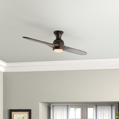 52" Gattis 2 - Blade Flush Mount LED Ceiling Fan with Remote Control and Light Kit