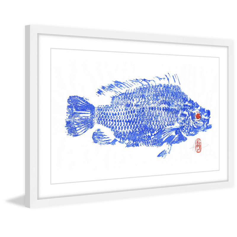 " Tilapia Blue " by Andrew Clay, 12" H x 18" W x 1.5" D 