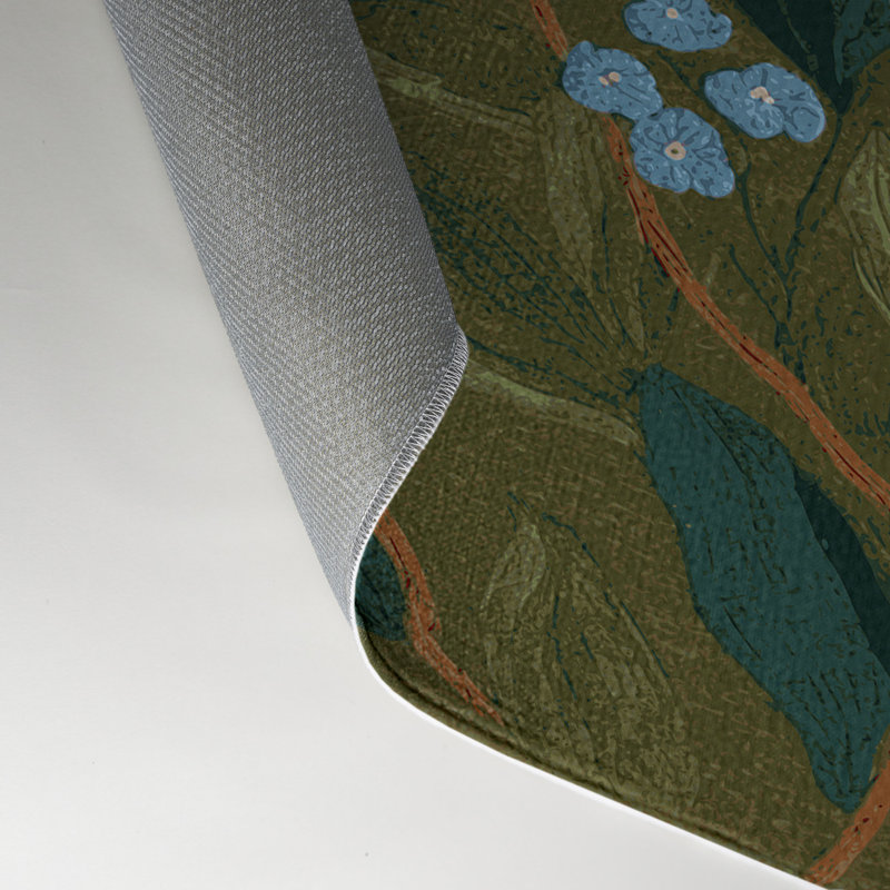 Tapis d'intérieur et d'extérieur brun Botanical, Rectangle 5 pi x 7 pi