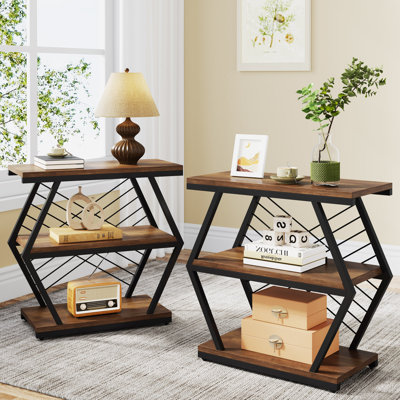Ensemble de tables de bout avec tablettes Reedley