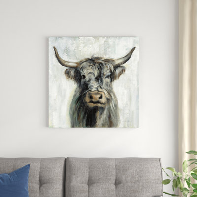 Highland Cow by Silvia Vassileva - Wrapped Canvas Painting