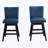 Swivel Upholstered Counter Stool with Solid Wood Frame-1171733517