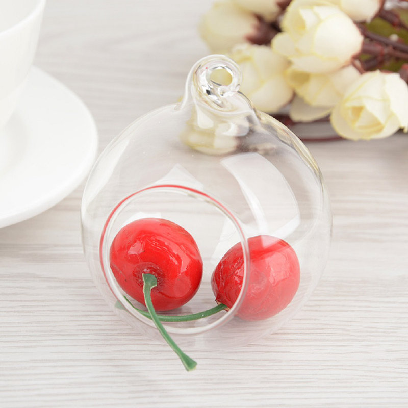 8cm Solid Colour Glass Bauble