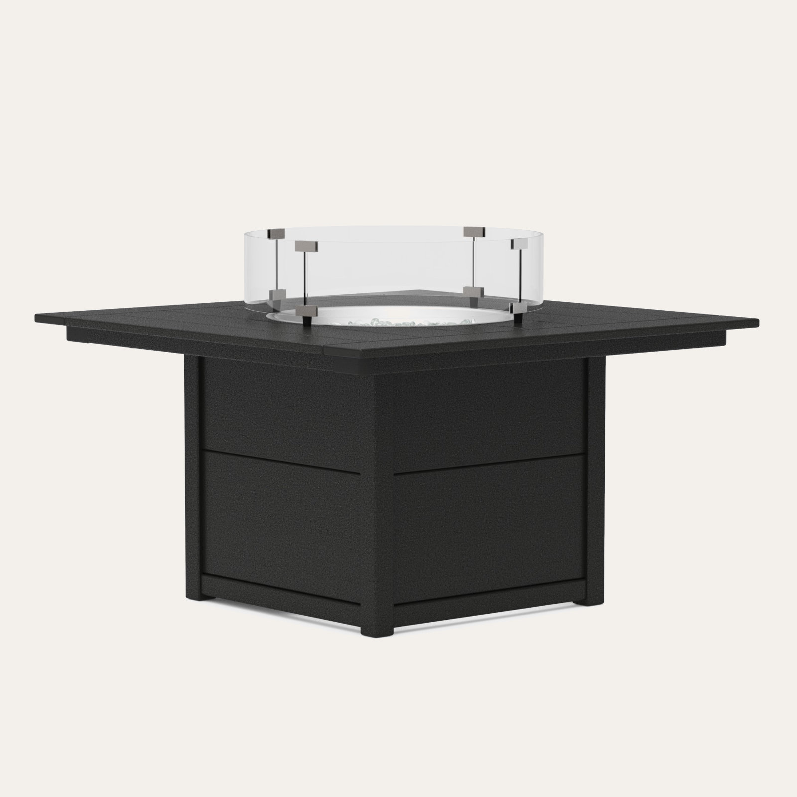 Square 42" Fire Pit Table, Black