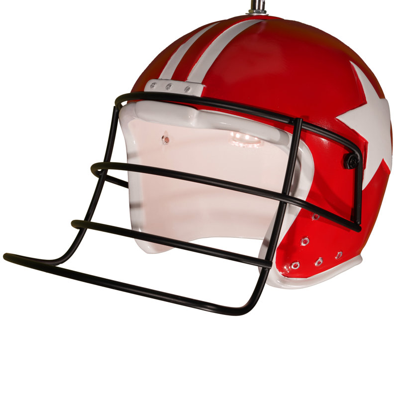 1 - Light Rugby Helmet Chandelier Dimmable