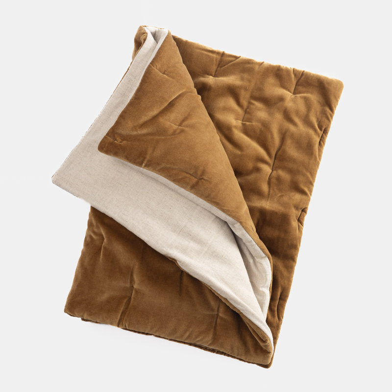 Taie d'oreiller Ronan, ocre, euro, Brun