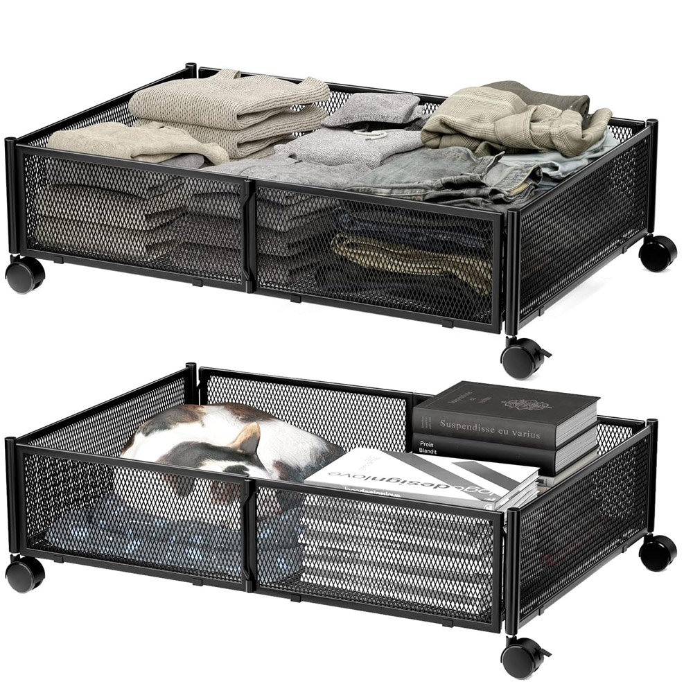 Rebrilliant Metal Under Bed Storage Bin Wayfair
