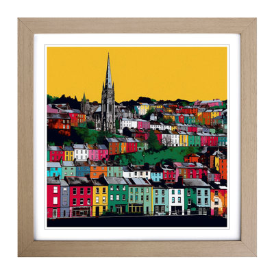 City Of Cork Pop Art No.1 - Single Picture Frame Print on Wood