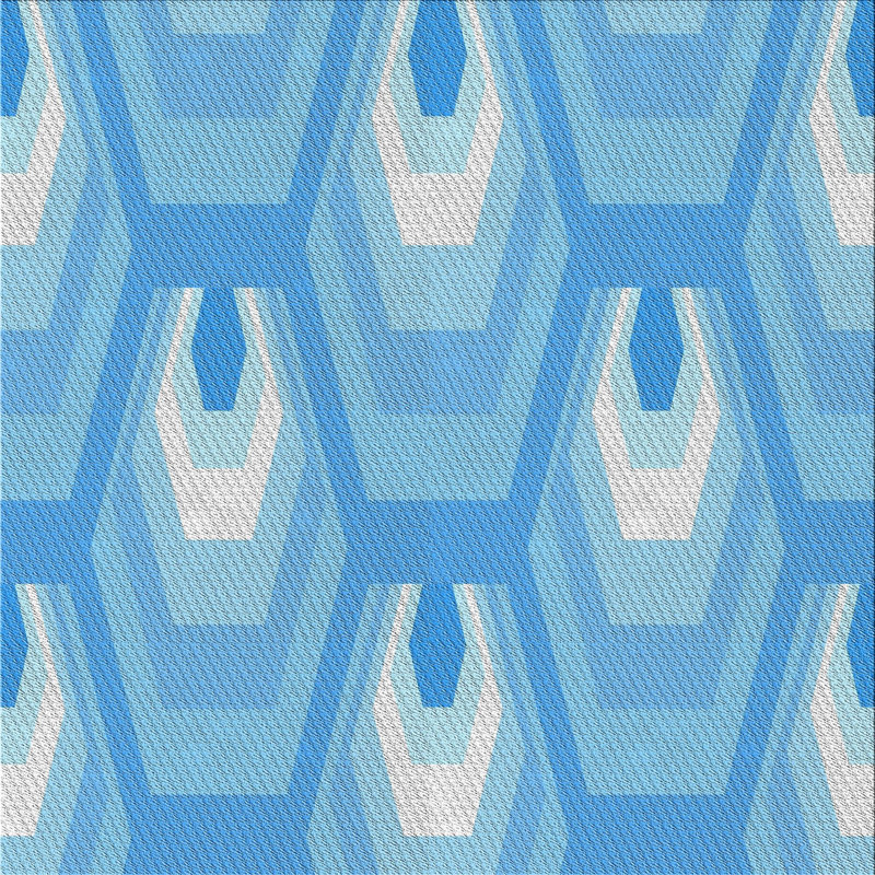 Geometric Indoor Rug, Square 6'