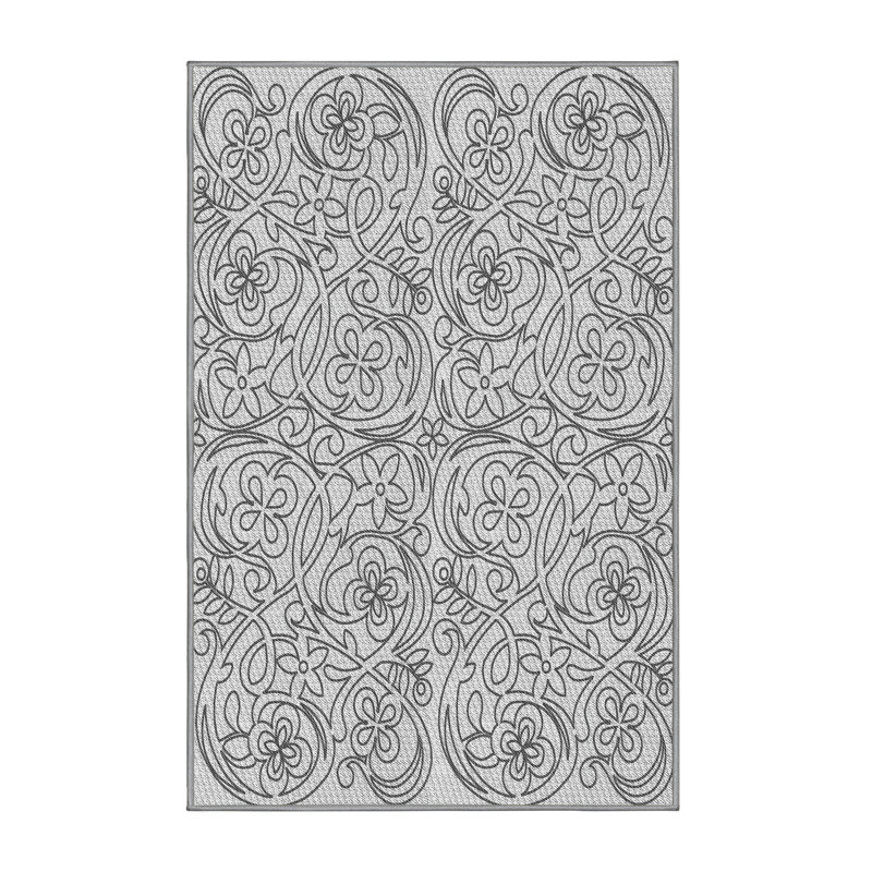 Tapis gris/noir tissé à la machine, Tapis de couloir 2 pi x 5 pi