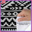 Housses de couette noires et blanches à motif aztèque-130659067
